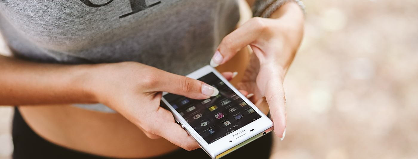 Woman using smartphone